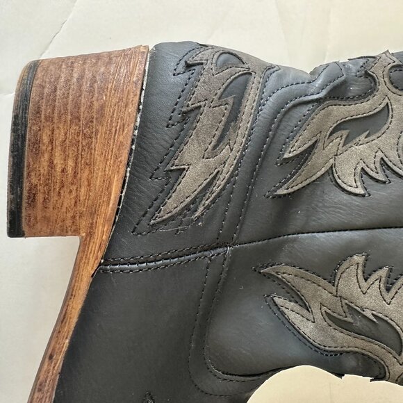 ROPER Women's Black Western Faux Leather Cowboy Boots With Stitching Design 6.5 - Picture 5 of 10